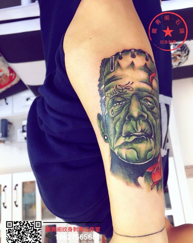科学怪人纹身图片
