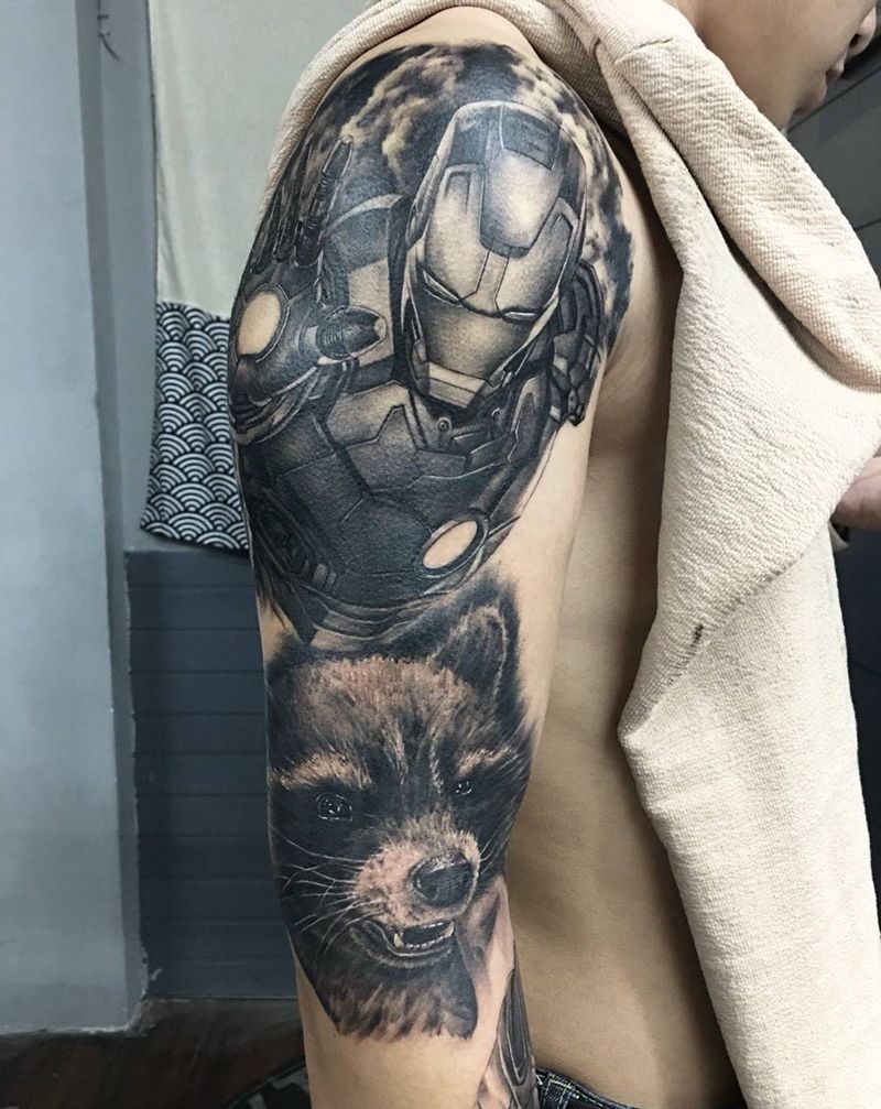 花臂继续纹身图片