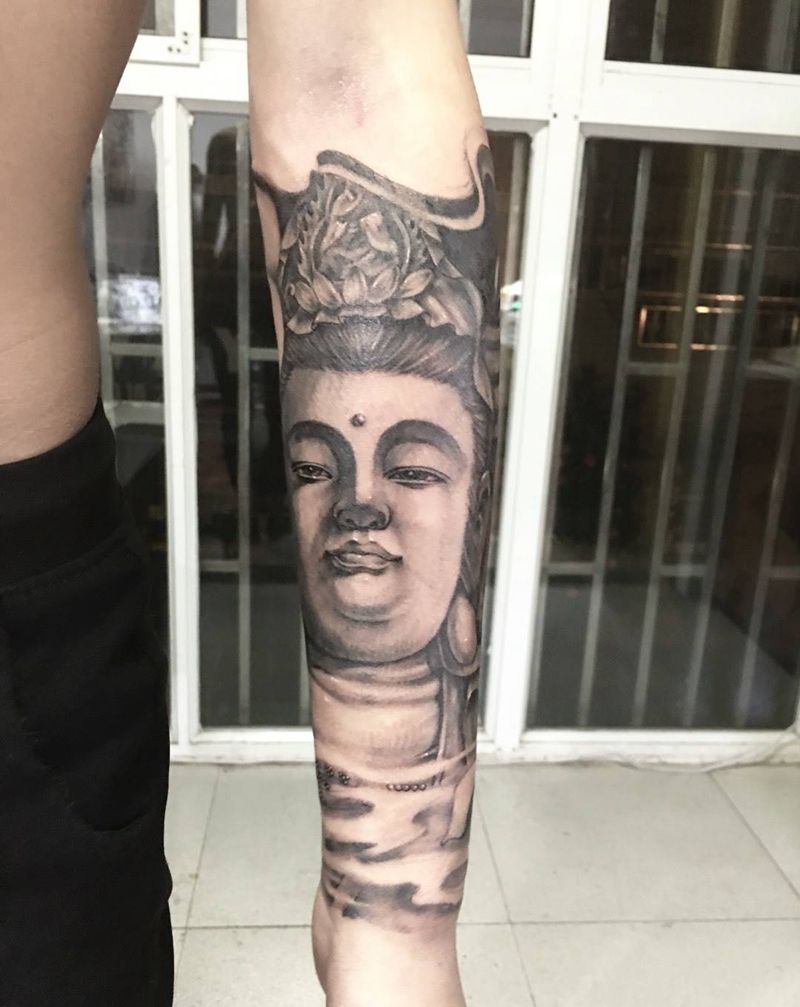 观音纹身图片