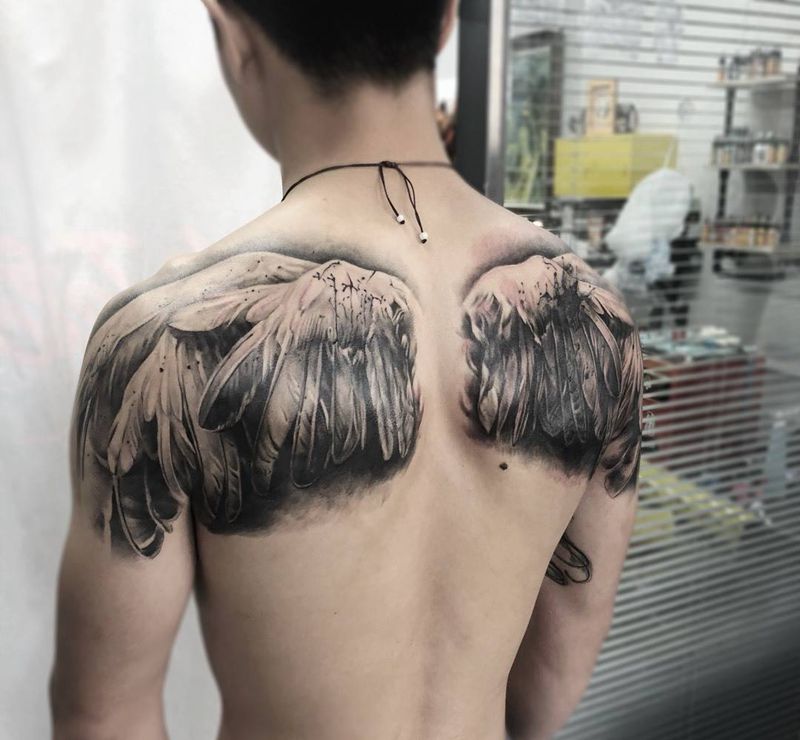 wings纹身图片