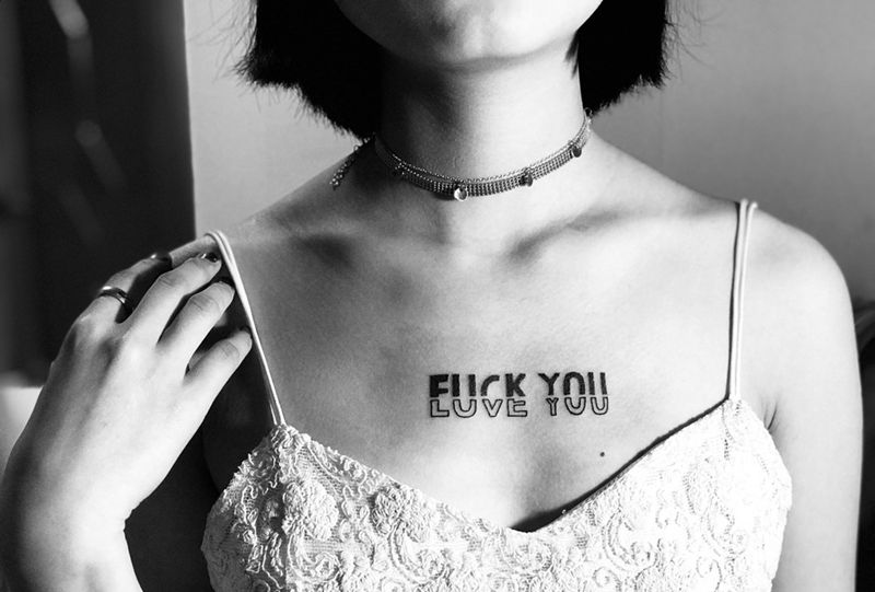 fuck you纹身图片