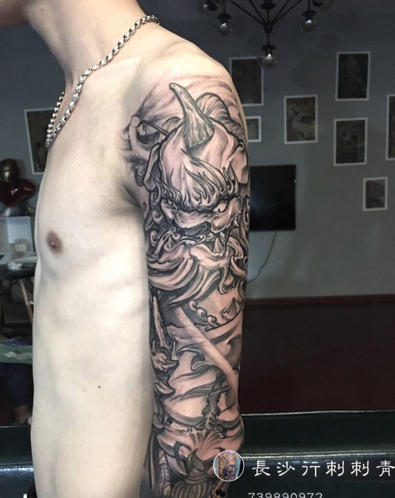 唐狮 小臂非本店作品纹身图片