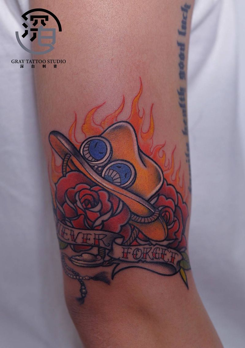 小图文字纹身图片_腿部手部欧美写实New School字花纹身图案