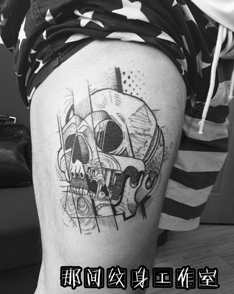 ⚙️骷髅☠️纹身图片