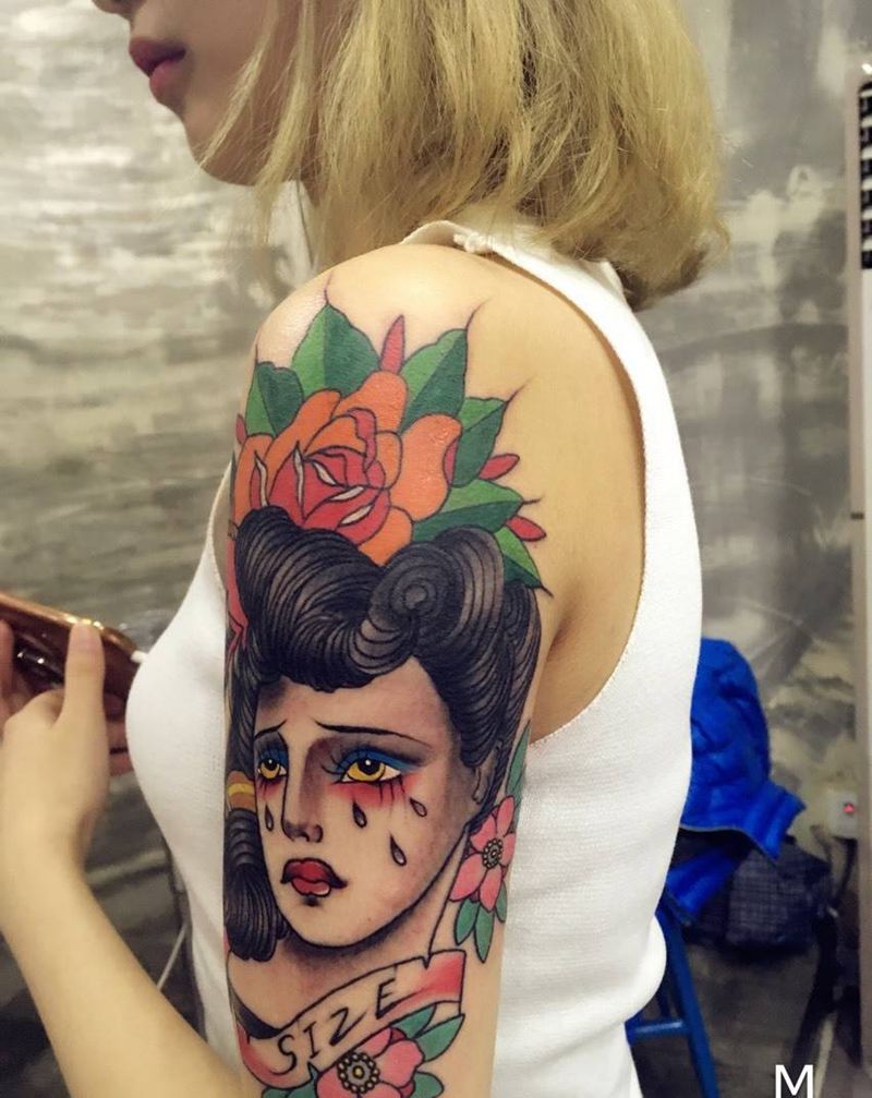 校园风纹身图片