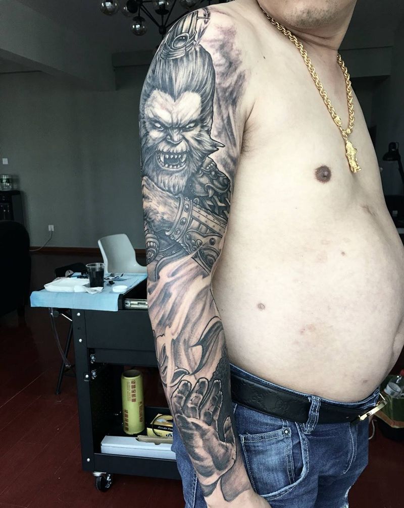 遇佛战佛纹身图片