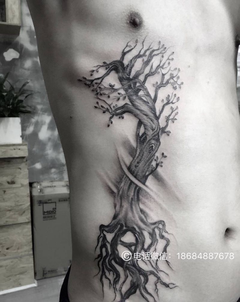 老树纹身图片