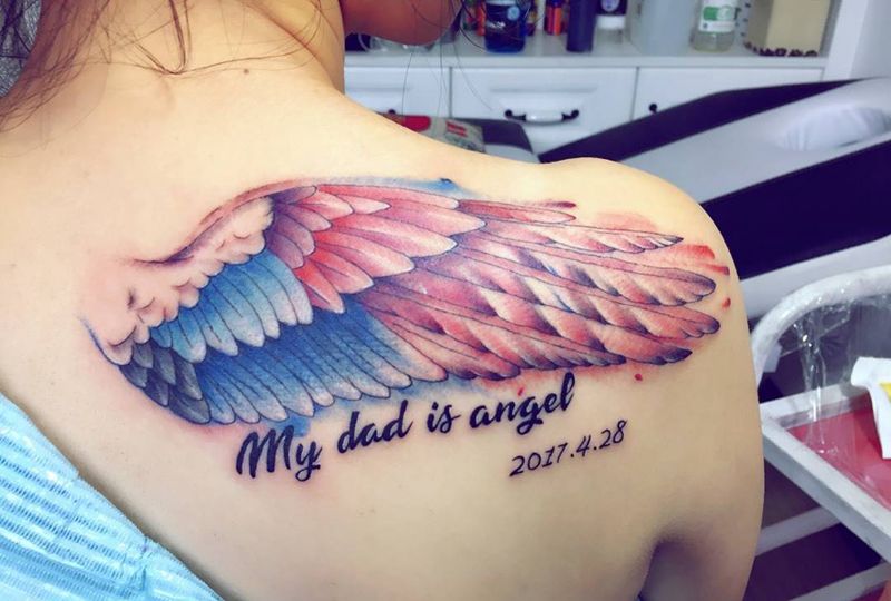 天使翅膀纹身图片