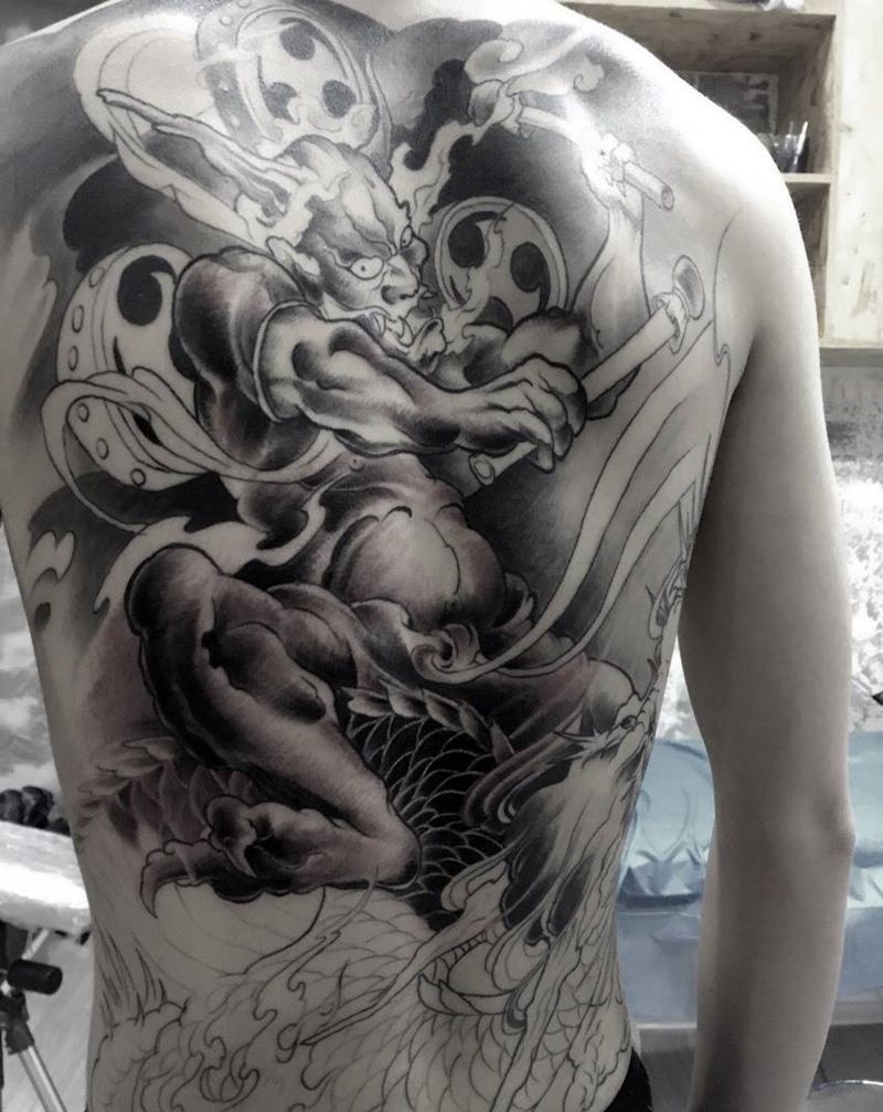 雷神待续纹身图片