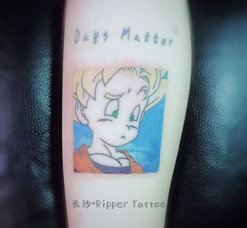 悟饭纹身图片_手臂New School纹身图案