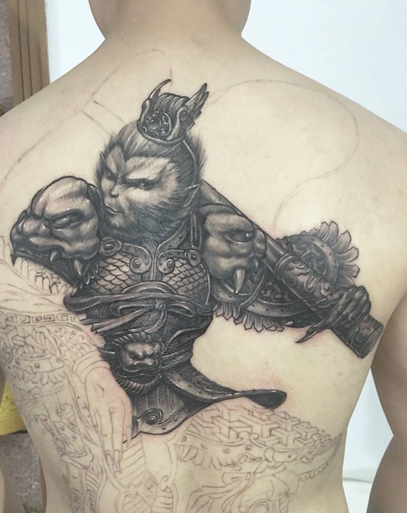 齐天大圣未完成纹身图片