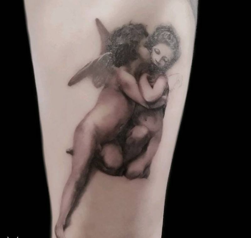 天使纹身图片_手臂纹身图案