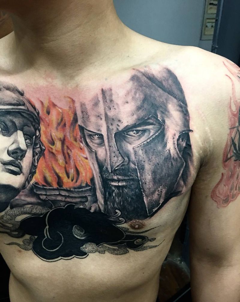 斯巴达纹身图片