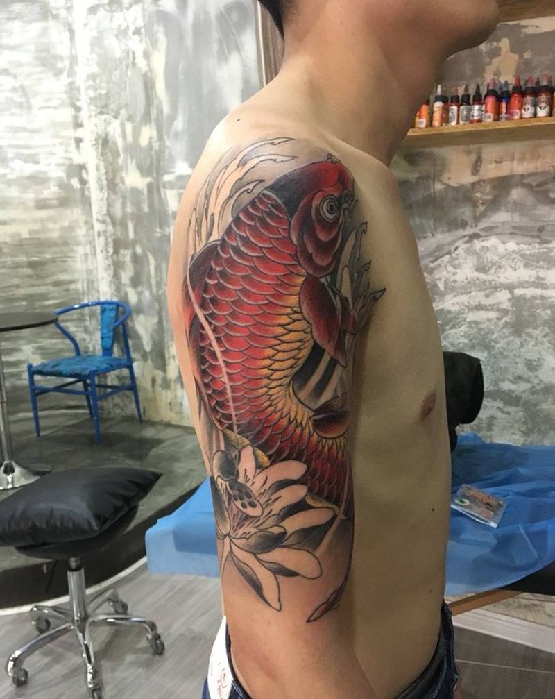 红鲤纹身图片