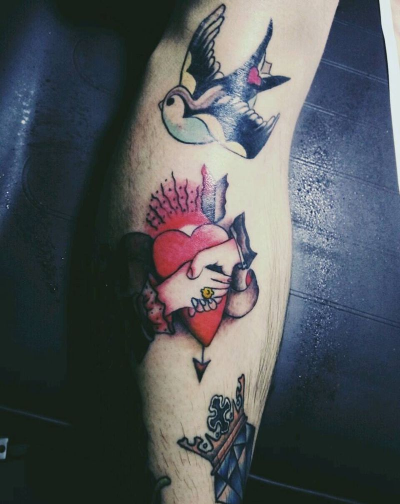 school包小腿未来完成纹身图片