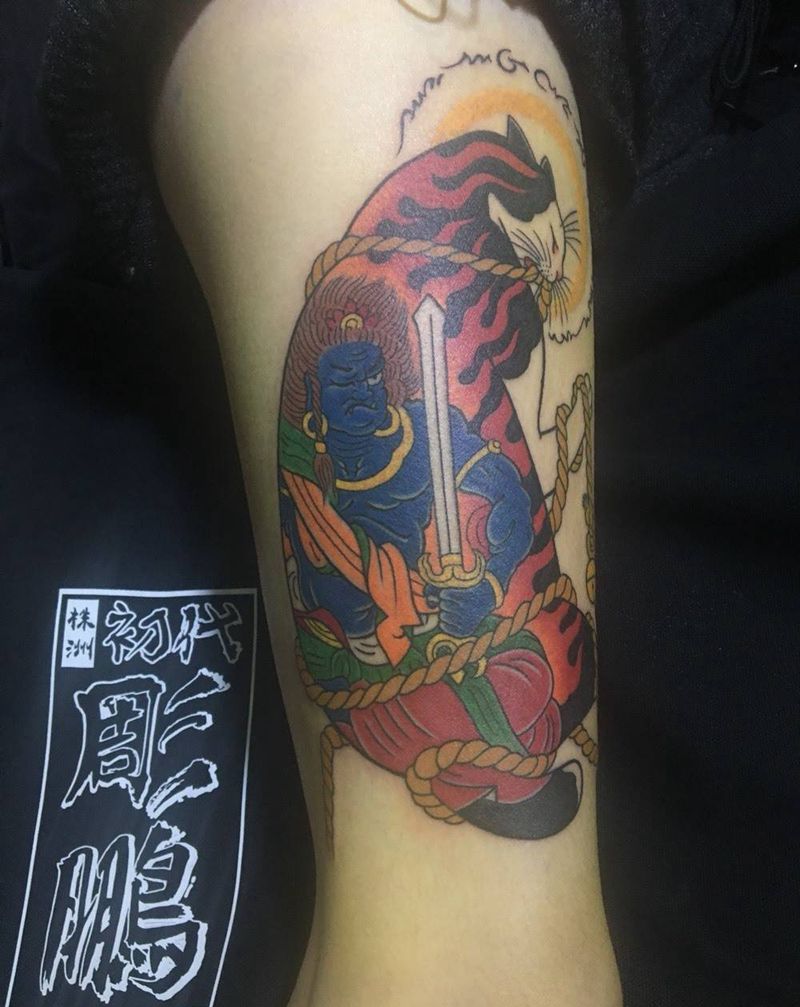 社会猫纹身图片