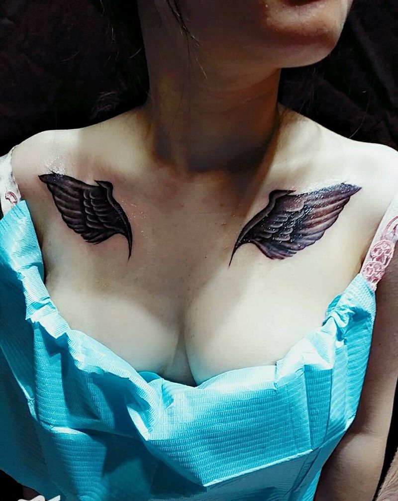 天使的翅膀纹身图片