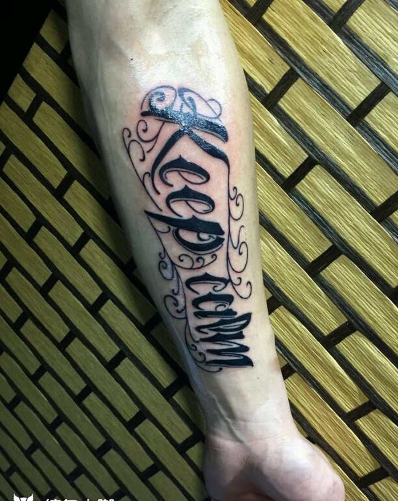 花体字纹身图片