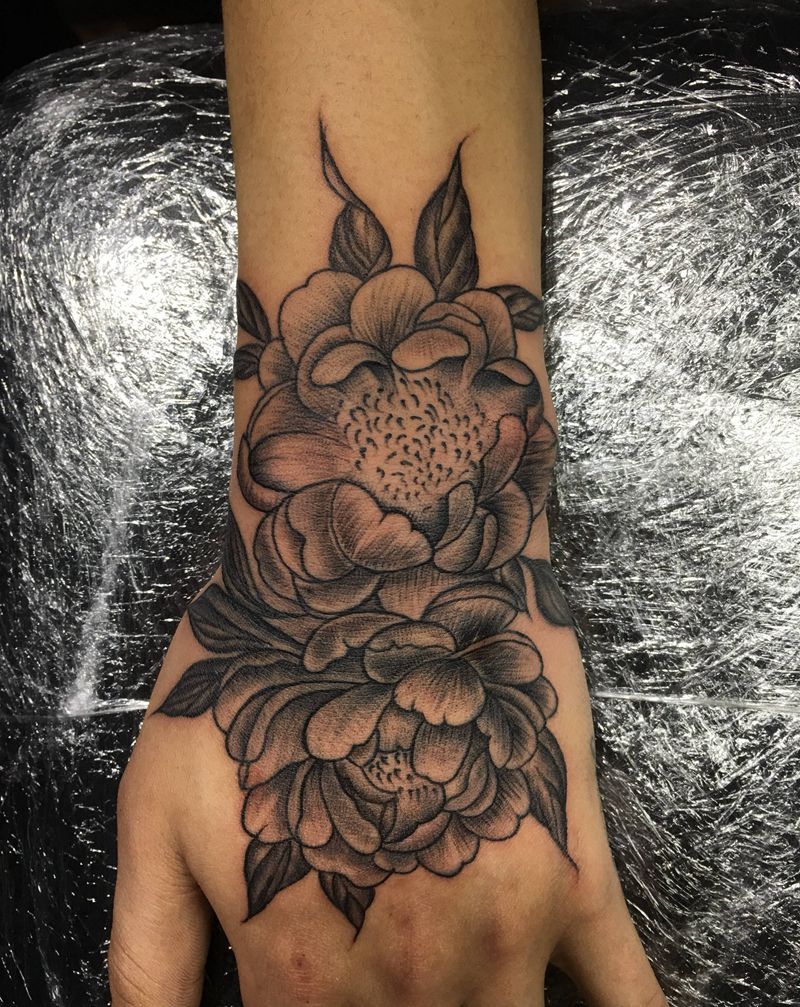 手背遮盖烫伤疤痕纹身图片_手臂手部纹身图案