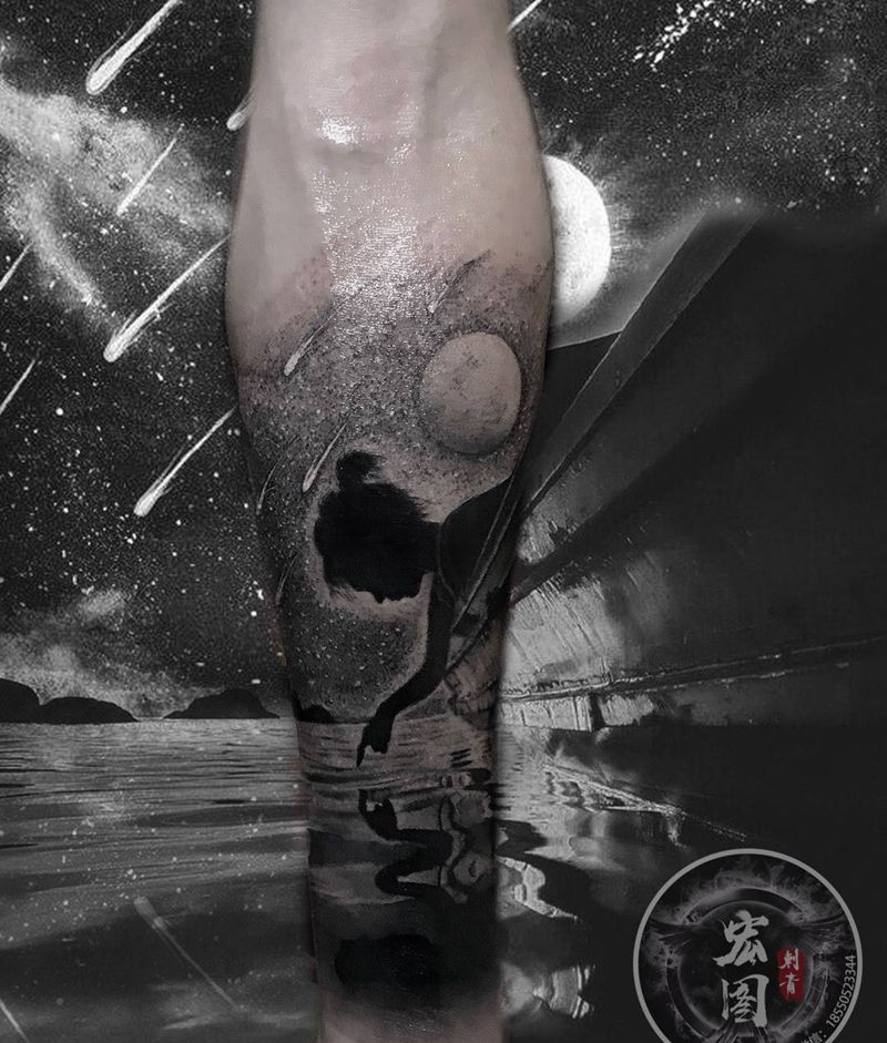 境纹身图片_手部手臂欧美写实点刺纹身图案