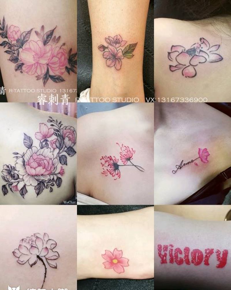18年花卉类作品纹身图片