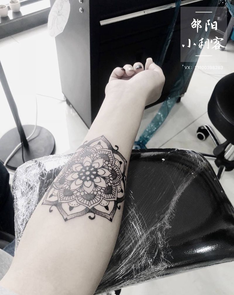 素花，梵花。纹身图片