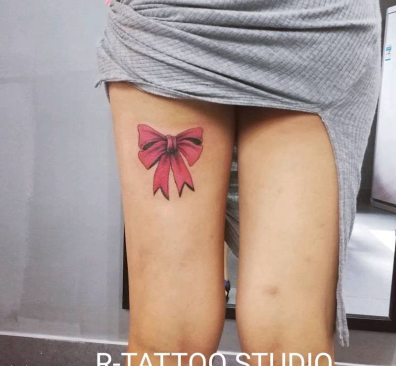 蝴蝶结纹身图片
