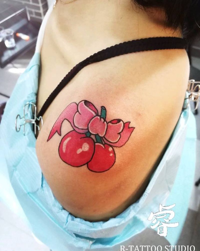 樱桃～纹身图片