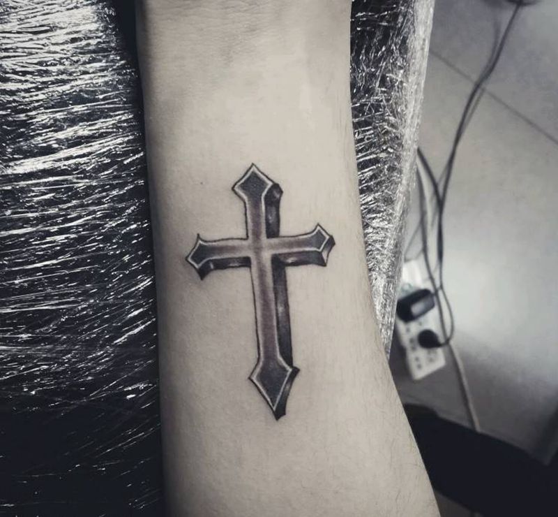 十字架纹身图片