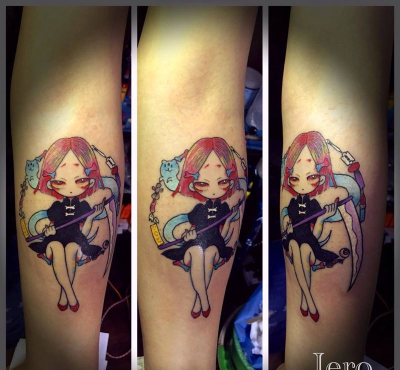 小魔女纹身图片