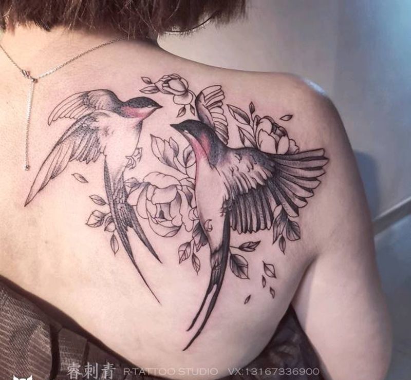 燕子纹身图片