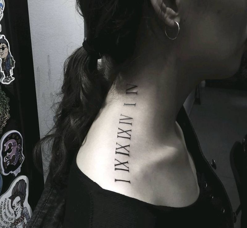 罗马数字纹身图片