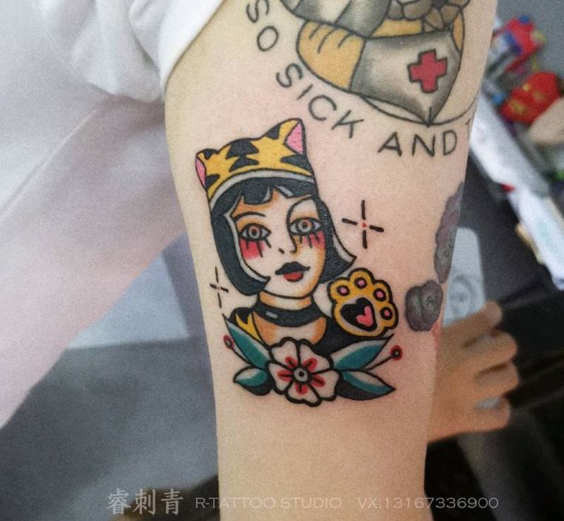 old纹身图片_手臂Old School纹身图案