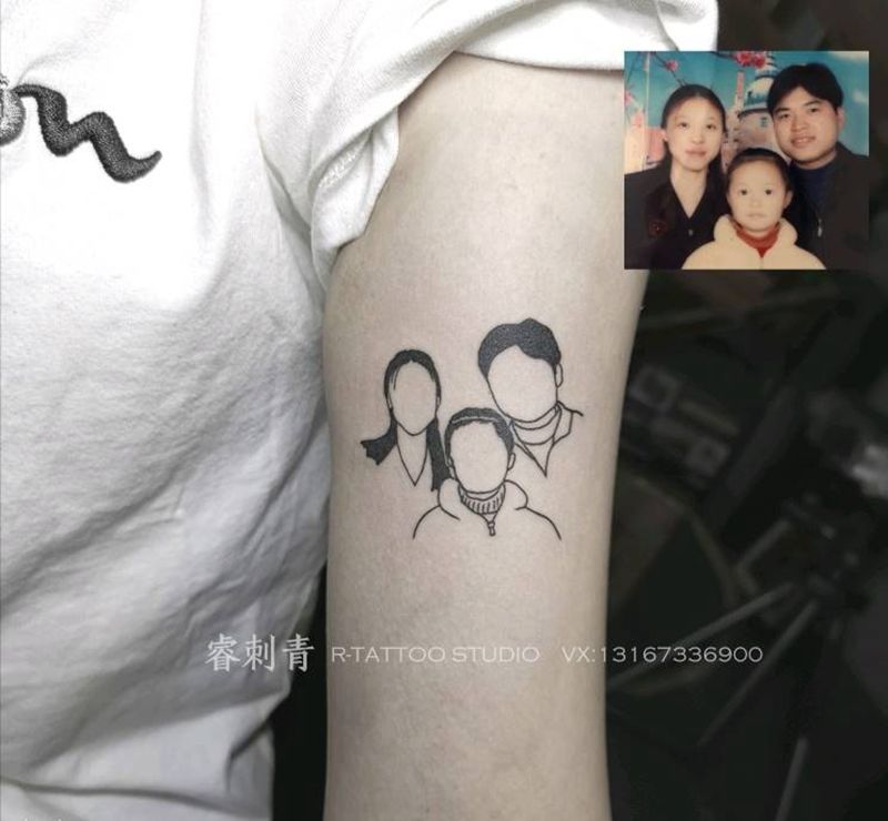 纪念照片纹身图片
