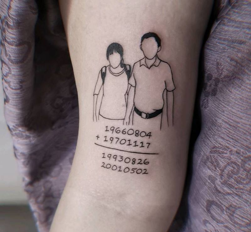 纪念照片纹身图片_手臂纹身图案