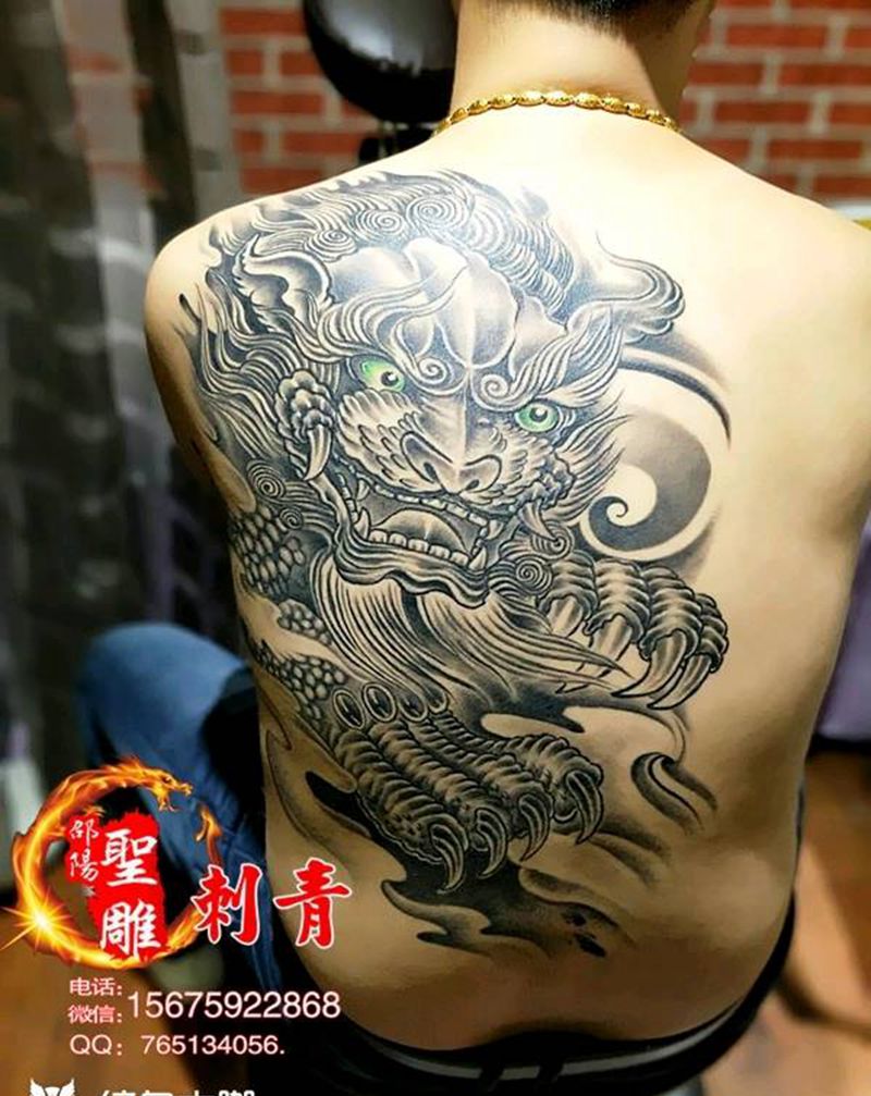 祥瑞神兽-唐狮子！纹身图片