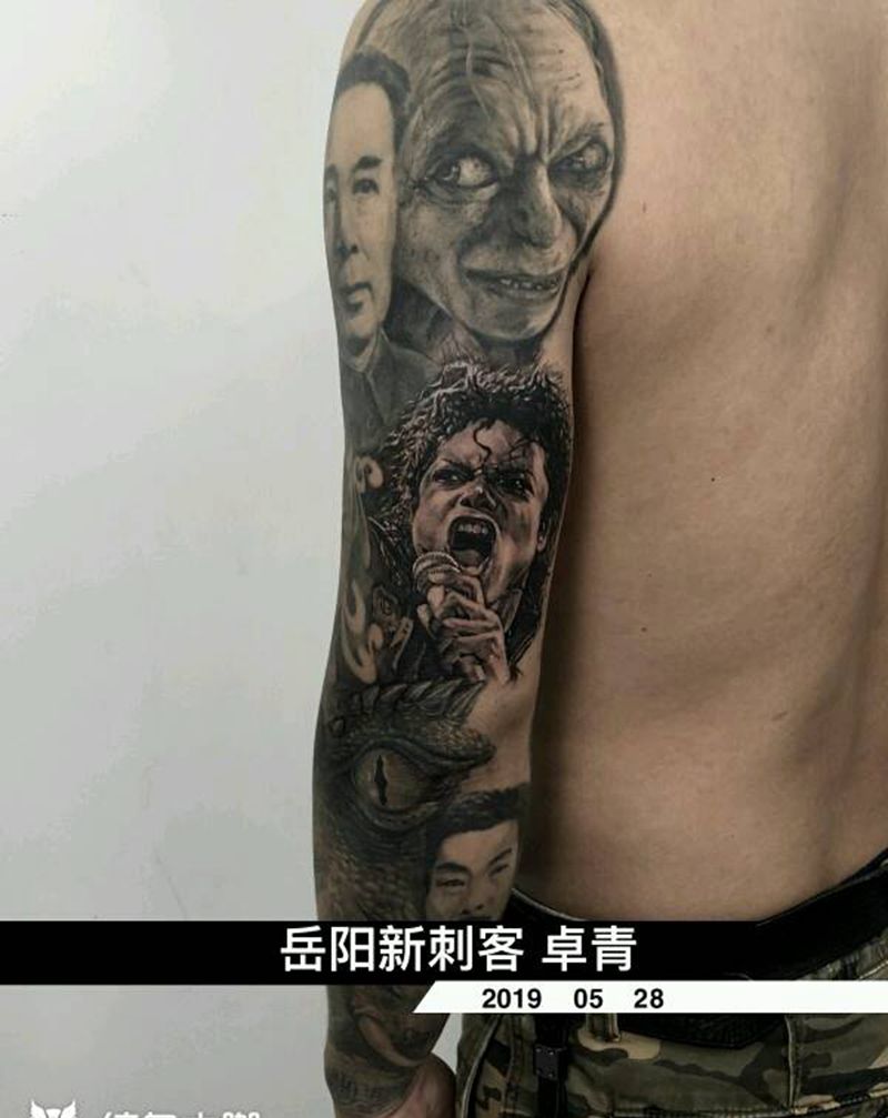 迈克尔·杰克逊纹身图片_肖像纹身图案