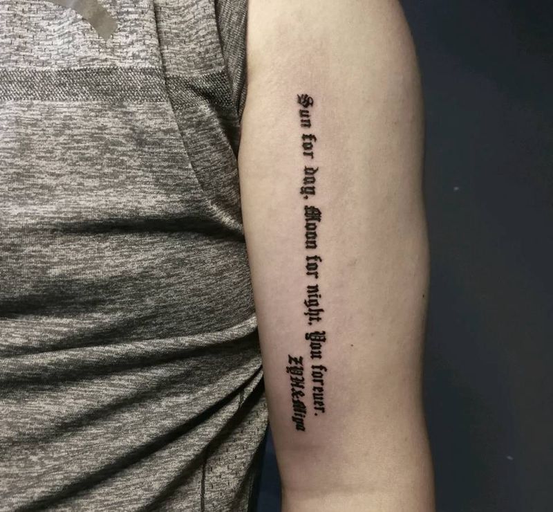 哥特字母纹身图片