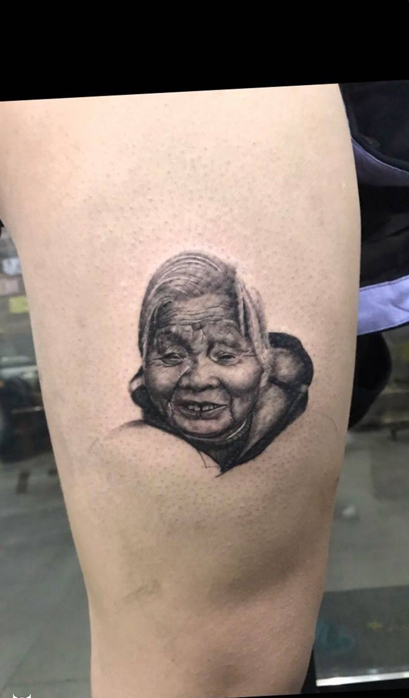 外公外公纹身图片