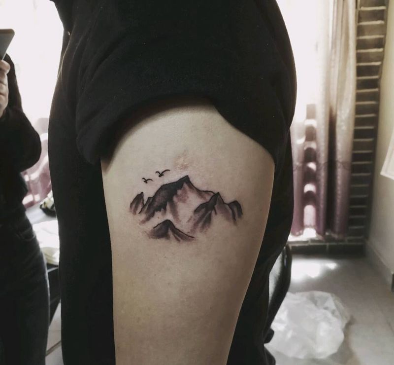 山纹身图片