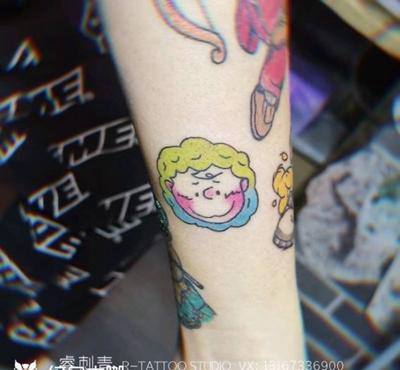 查理纹身图片_手臂New School纹身图案