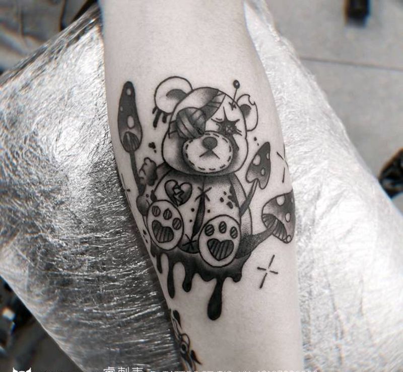 熊纹身图片_手臂纹身图案
