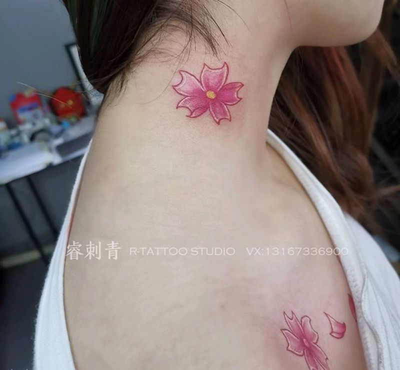 樱花纹身图片