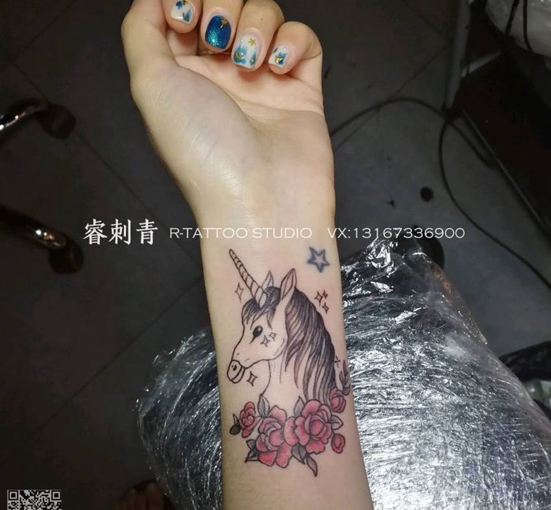 独角兽纹身图片