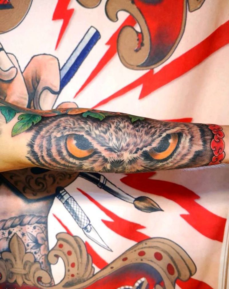 猫头鹰纹身图片