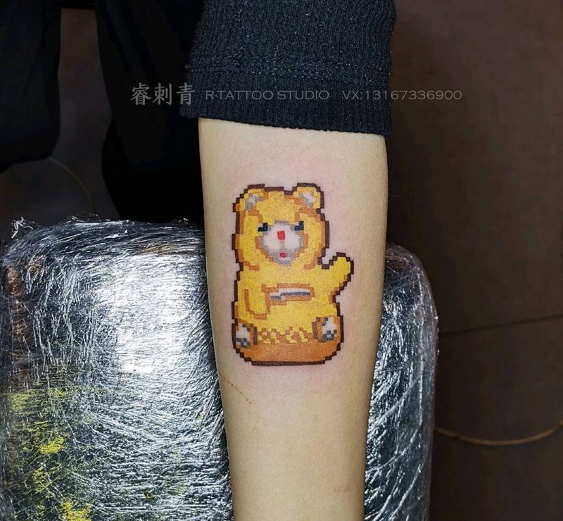 像素风娃娃纹身图片