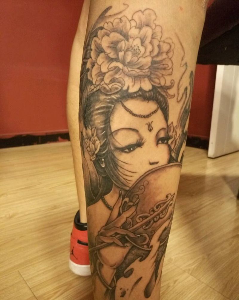 艺妓纹身图片