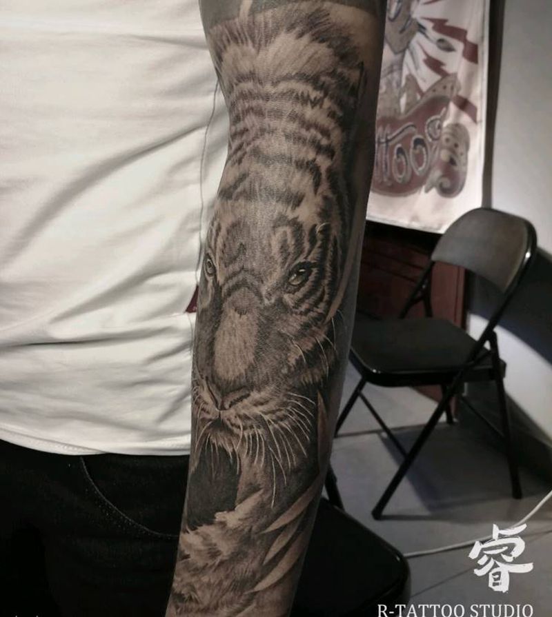 老虎纹身图片_成品纹身图案