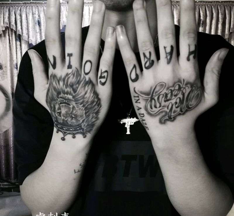 手背纹身图片