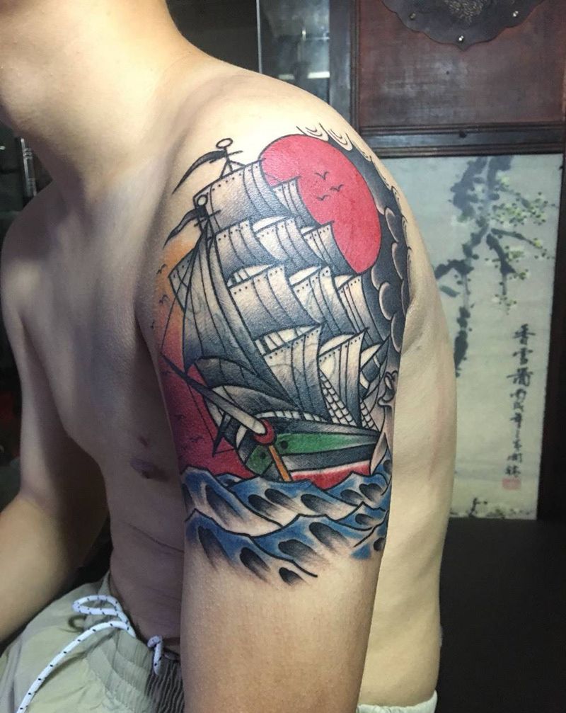 船纹身图片